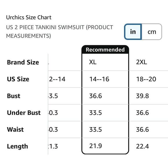 NEW Tankini Swimsuits Flowy Swimwear Bathing Suit TOP ONLY 2X - Picture 3 of 5